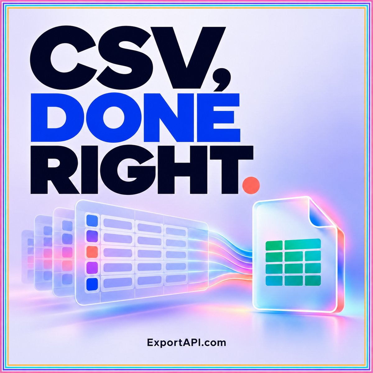 CSV, DONE RIGHT. — CSV export best practices for real-world data