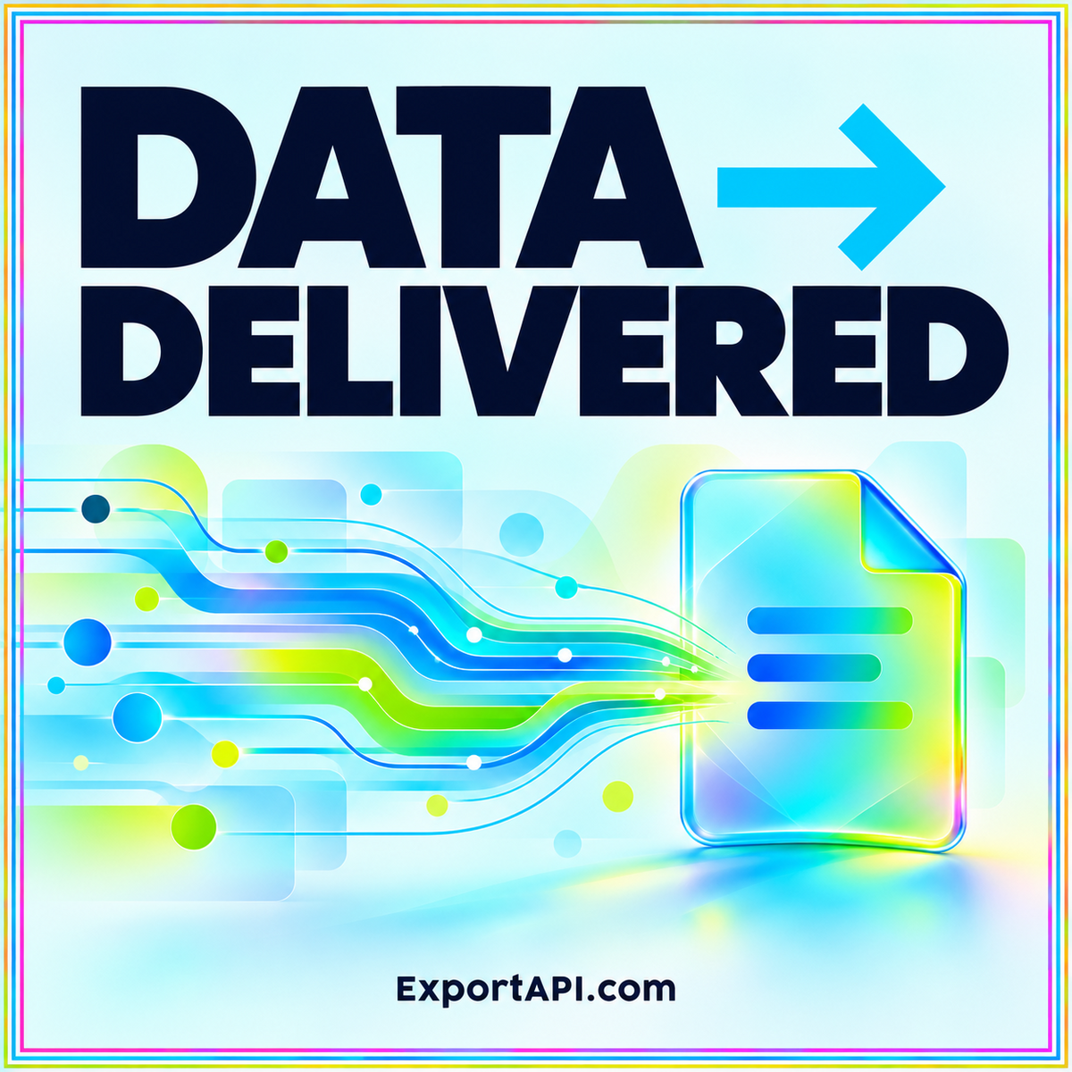 DATA → DELIVERED. — What is a data export API? A practical guide