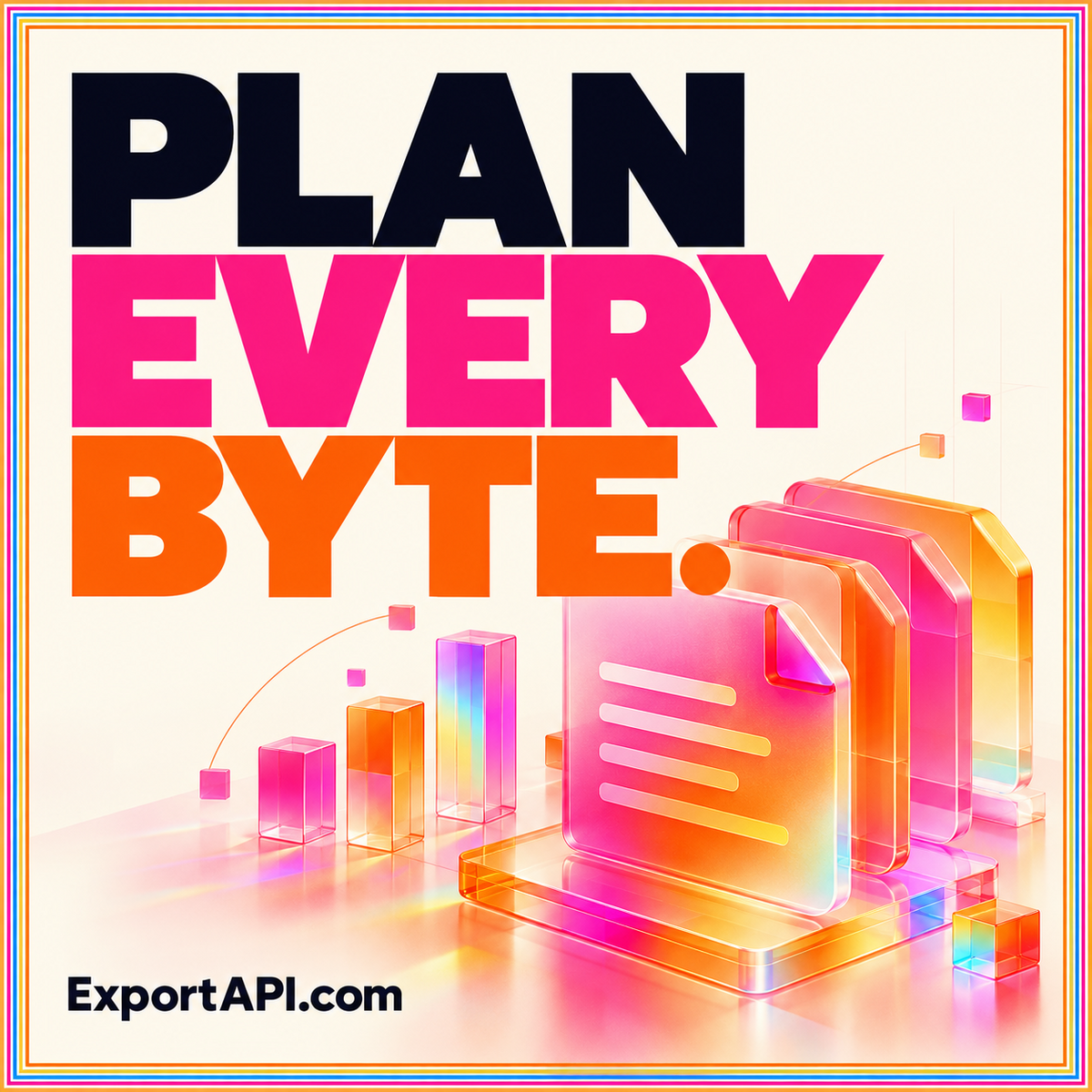 PLAN EVERY BYTE. — How to plan the cost of a data export workflow