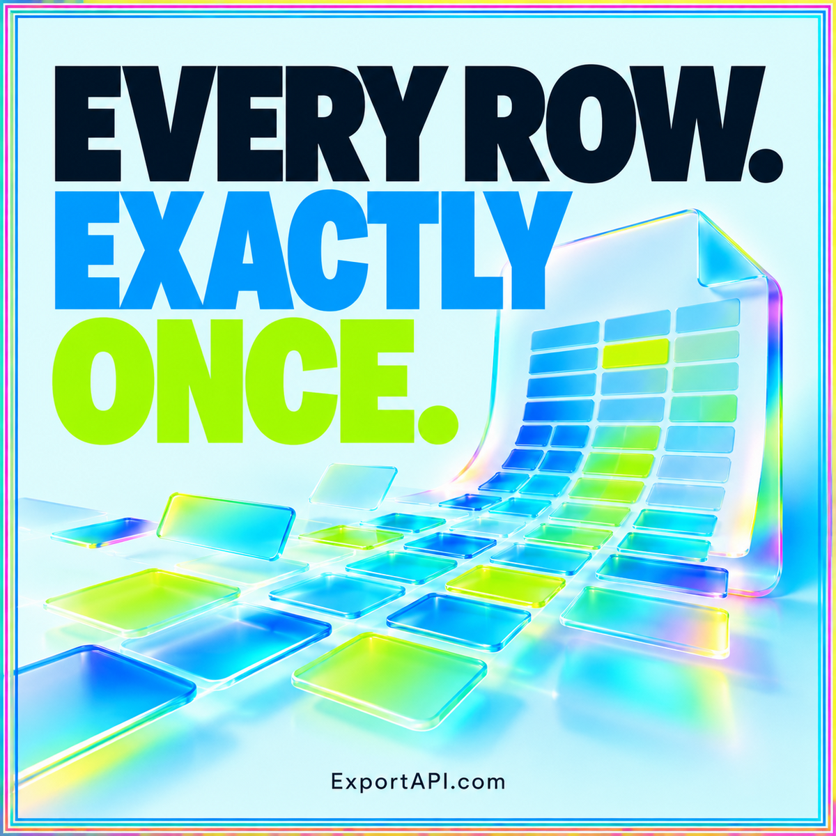 EVERY ROW. EXACTLY ONCE. — Pagination for complete, consistent API exports
