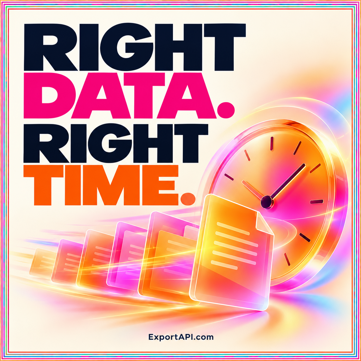 RIGHT DATA. RIGHT TIME. — Scheduled data exports without duplicate deliveries
